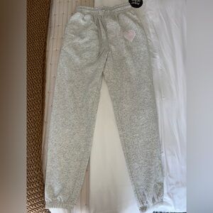 Gray Kids Joggers with Heart Patch